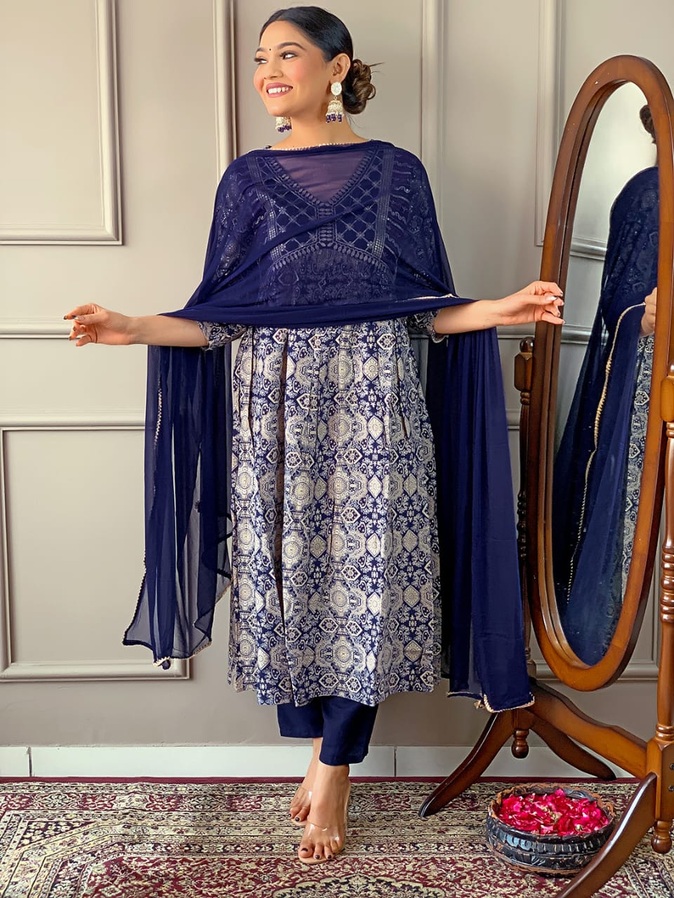 Kalaai Alia Cut Rayon Printed Embroidery Kurti With Bottom Dupatta Wholesale Price In Surat